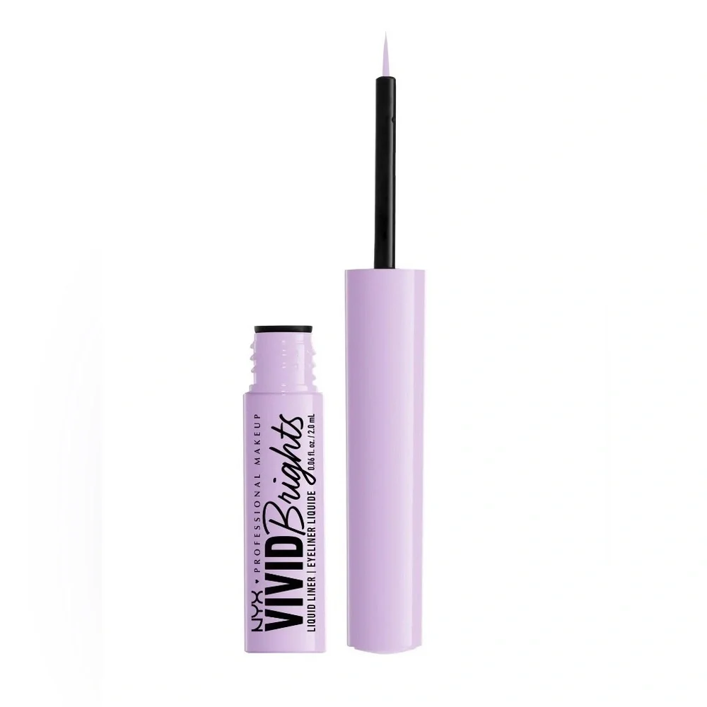 (2)-NYX PROFESSIONAL MAKEUP Vivid Brights Liquid Eyeliner Liner - 07 LILAC LINK